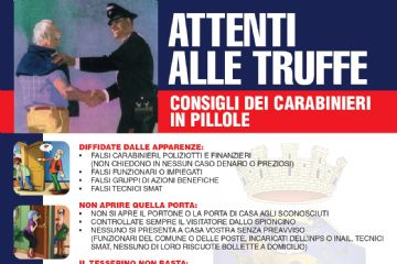 Attenti alle truffe. Consigli dei Carabinieri in pillole.